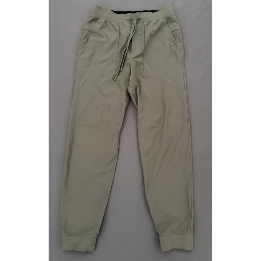 Lululemon ABC Jogger Pants Mens Medium Green Drawstring Elastic Waist Zip Pocket